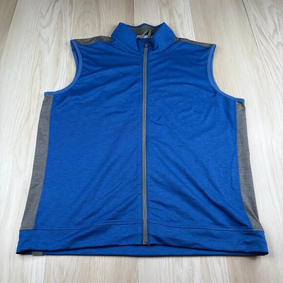 PUMA CLOUDSPUN T7 Mens Golf Vest Size XL Blue/Gray Stretchy - Picture 1 of 11